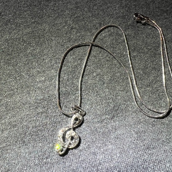 Treble Clef Pendant Necklace - Picture 2 of 3